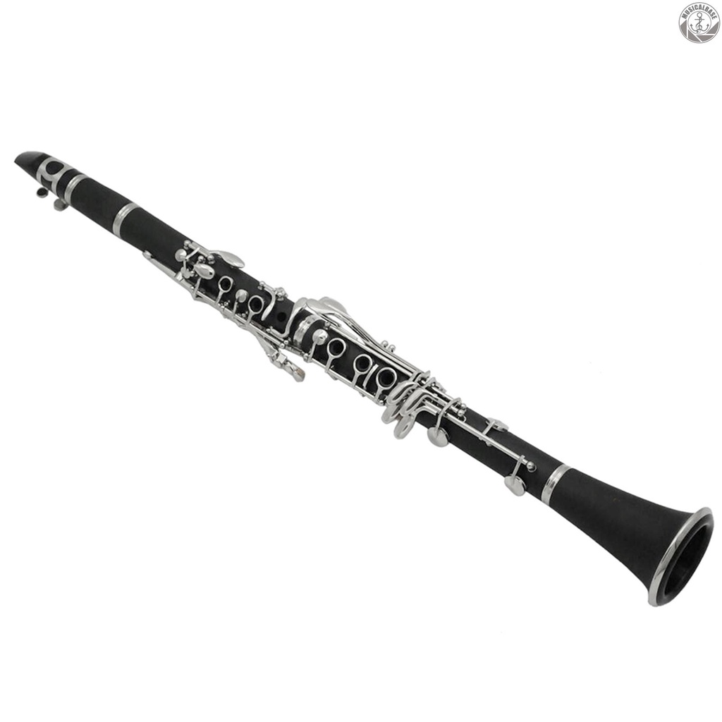 [In Stock] ABS Clarinet Bb Cupronickel Lapis Nikel17Kunci Dengan Kain Pembersih Sarung Tangan Obeng Instrumen Angin Kayu Untuk Pelajar Pemula