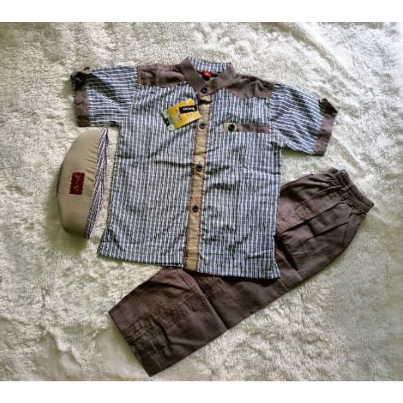 BAJU KOKO ANAK LAKI² MOTIF KOTAK TERBARU BY A&J / BAJU KOKO ANAK LAKI²/ KURTA ANAK