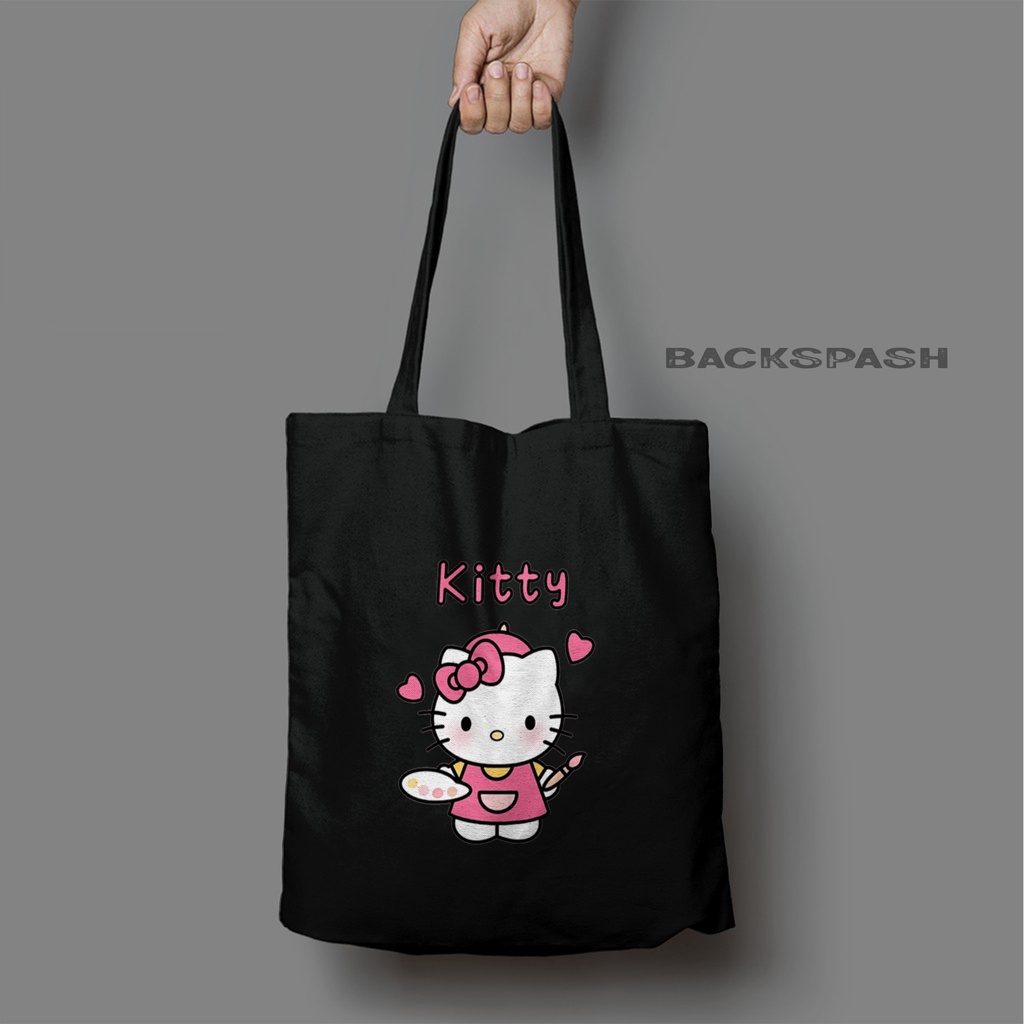 TOTEBAG HELLO KITTY KARTUN BISA CUSTOM SENDIRI