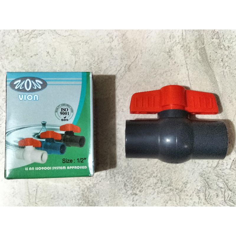 Ball Valve Stop Kran 1/2" merk Vion ada Drat Dalamnya