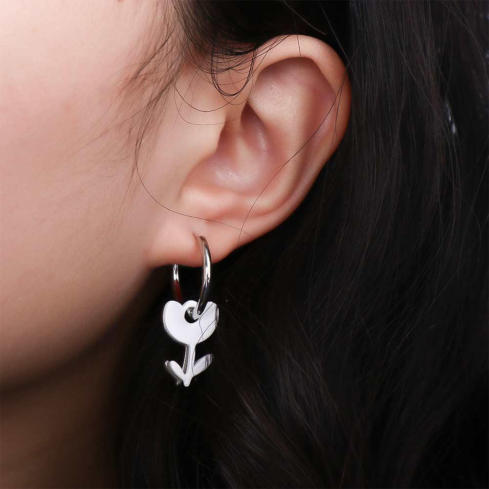 NEEDWAY Anting Tulip Perempuan Trendi Bunga Mewah Kepribadian Fashion Retro Menjuntai Anting