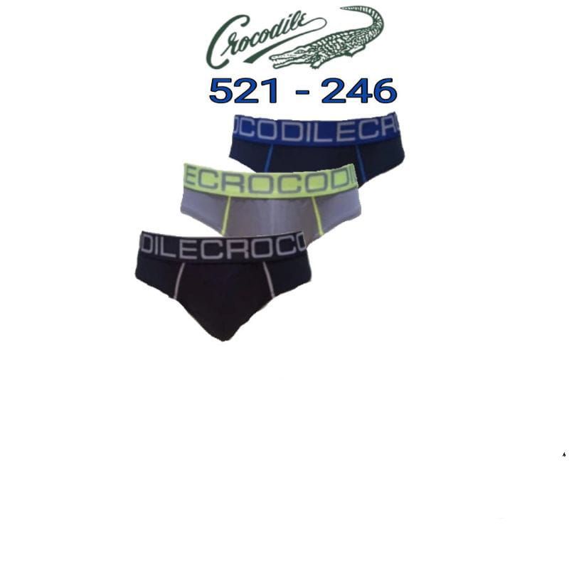 Crocodile Celana dalam Pria Style 521-246 Sekotak isi 3 pcs Random