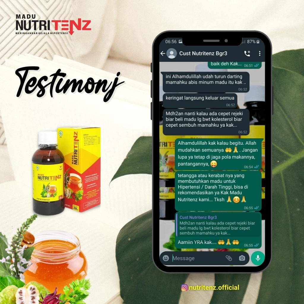 

MADU NUTRITENZ 250gr | MADU HIPERTENSI