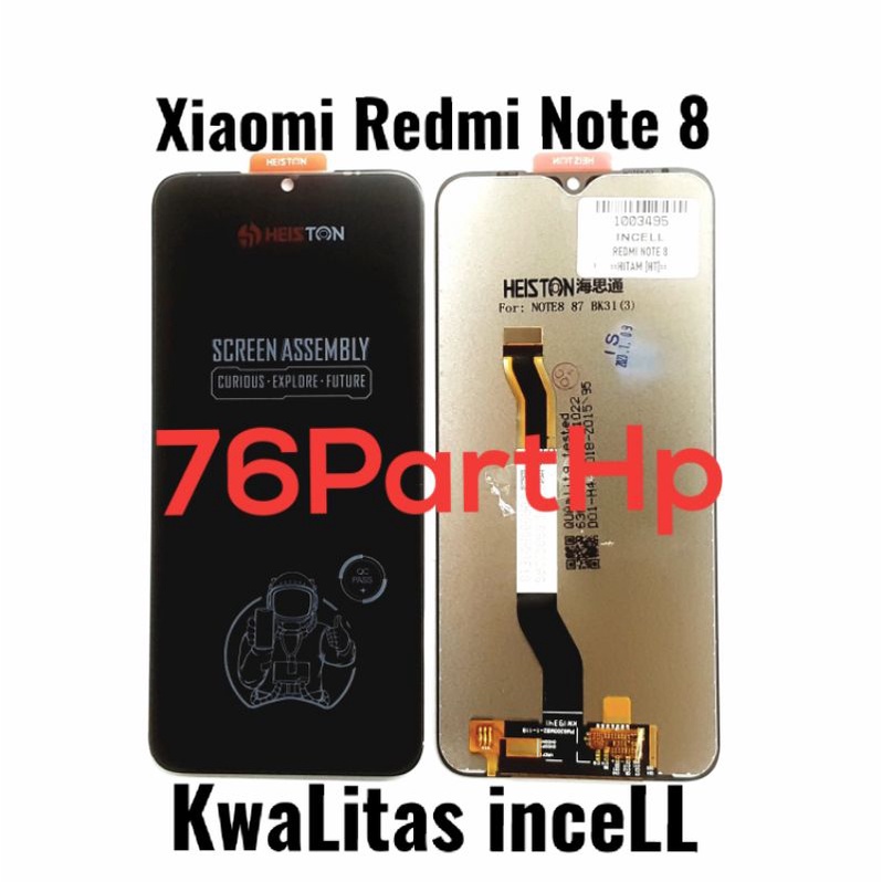 Lcd Touchscreen Fullset Kwalitas Incell Xiaomi Redmi  Note 8 - Hitam