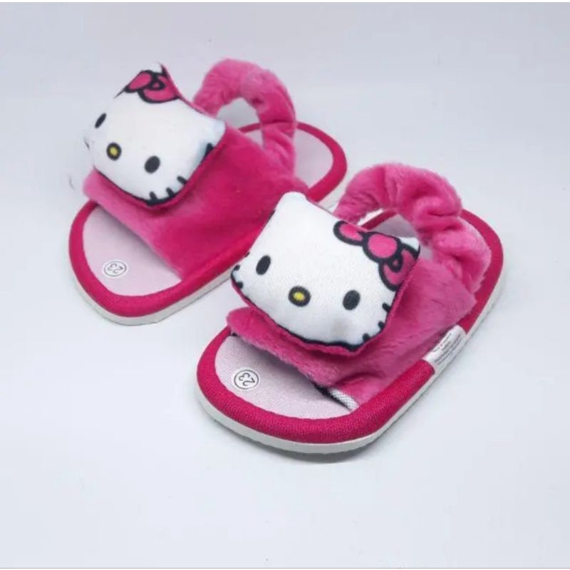 Sandal Baby Sandal Slop Bulu Boneka Hello Kitty