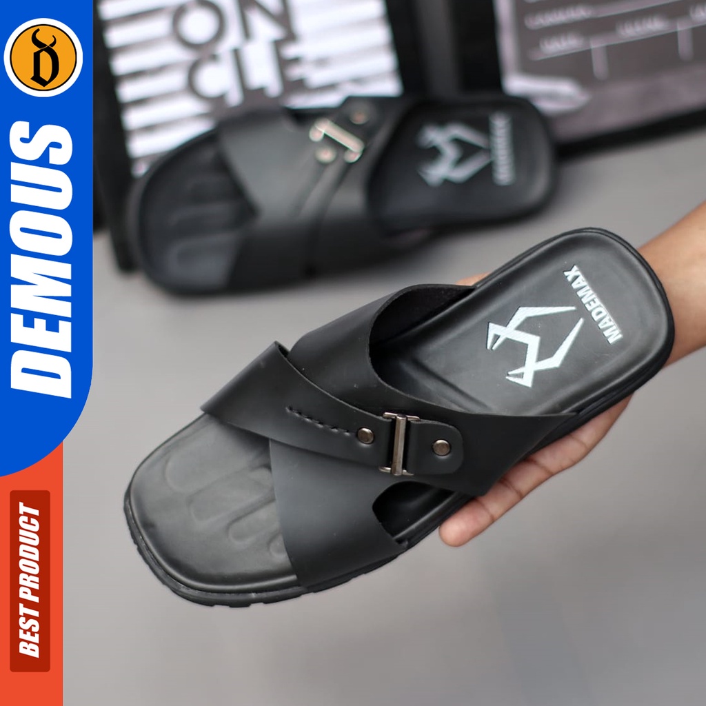 DEMOUS Juhi - Sandal Casual Slop Sendal Slide Pria