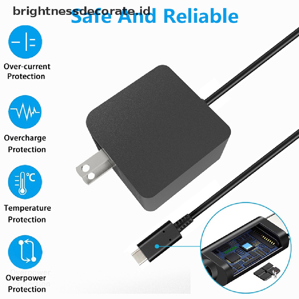 [Birth] Charger Adaptor Listrik Ac 45w Baru Untuk Steam Deck Switch Charger Type-C Controller Laptop Support Tv Dock Mode [ID]