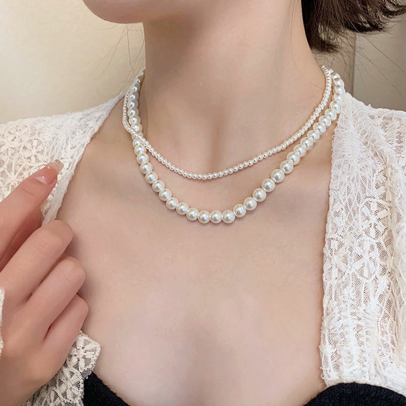 Kalung Mutiara Fashion Korea Rantai Klavikula Aksesoris Perhiasan