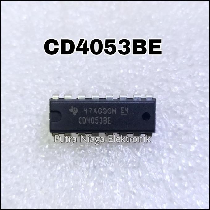 ic CD4053BE Dip 16 pin CD4053 / TC4053 / HEF4053 / HCF4053 putr4n14 Murah