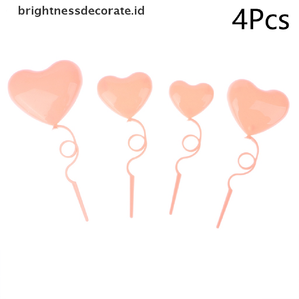 [Birth] 1set Balon Hati Hiasan Kue Valenes Day Perlengkapan Pesta Pernikahan Dekorasi Kue Rumah Boneka Balon Ukuran Mix [ID]