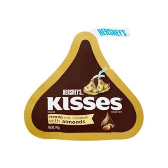 (Pack) Hershey's Kisses Chocolate with Almond Coklat Cokelat  146Gr 146Gram