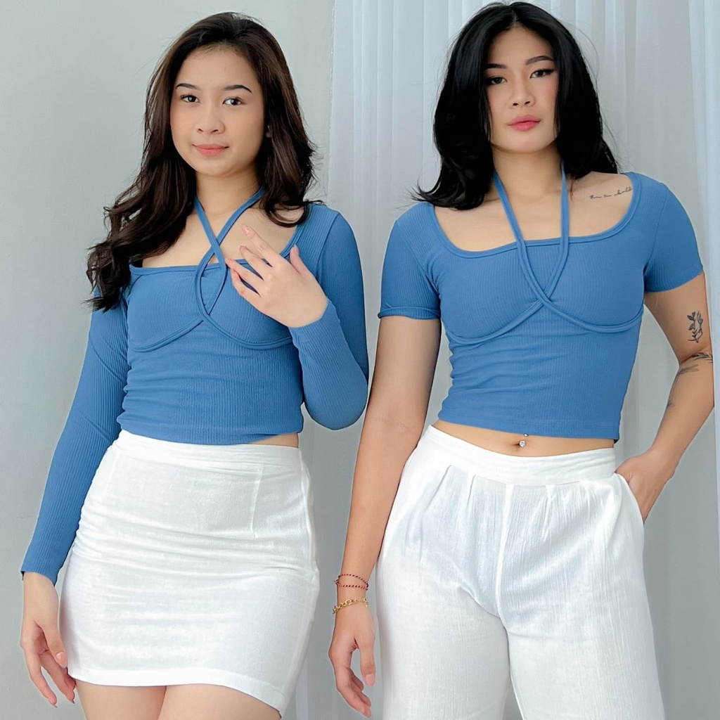 WILLO TOP / Lengan Panjang / Lengan Pendek / Top Rib