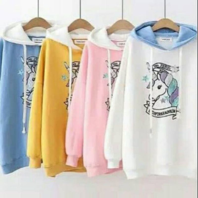 Medan Termurah Sweater baby terry cantik motif unicorn LD 94cm