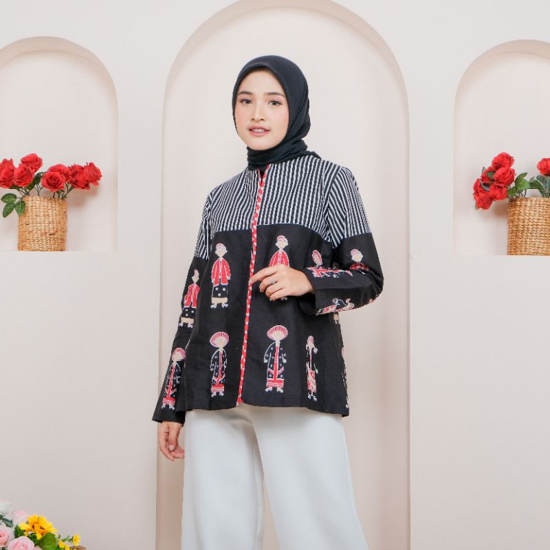 Noorma blouse batik karakter batik kantor