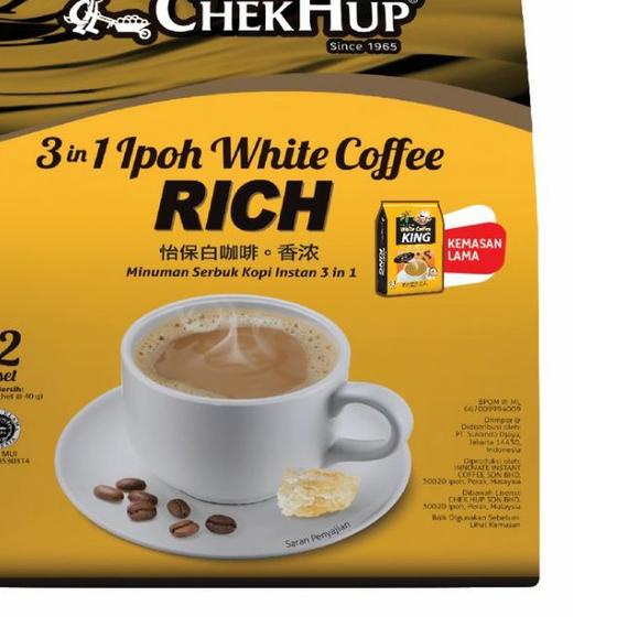 

➵ Chek hup king ipoh white coffee 3 in 1 ed terpanjang isi 12 sachet ◄