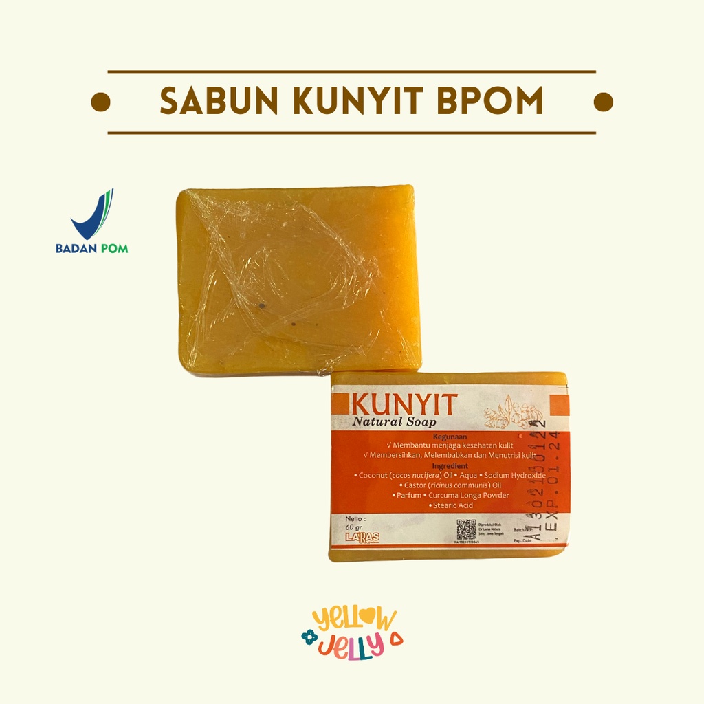 Sabun Kunyit - Turmeric Soap - Sabun Natural BPOM 60gram
