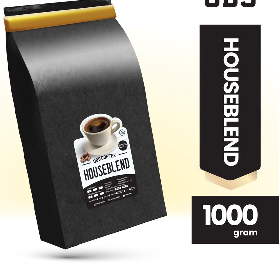 

Diskon [KF7] KOPI HOUSE BLEND 1 KG BIJI/BUBUK | ARABIKA ROBUSTA 1kg | OBS Coffee HouseBlend 1kg