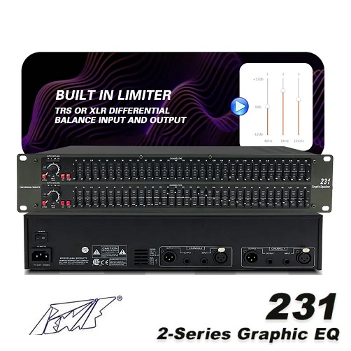 Graphic Equalizer EQ 231 Dual Channel 31 Band 2-series ( 31 Channel ) 2x31 Ekualiser Subwoofer Sound System