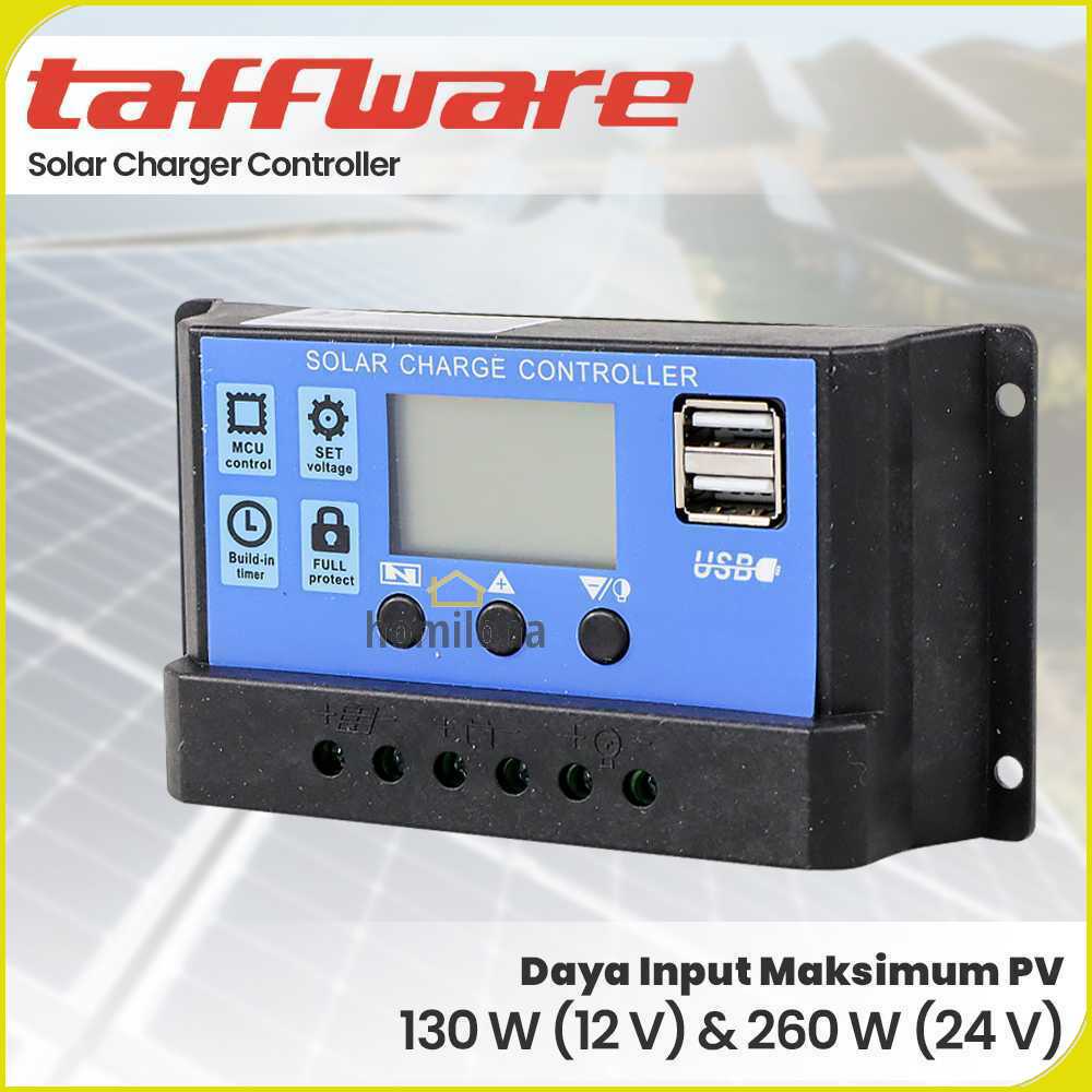 Taffware Solar Charger Controller Dual USB 10A 12V 24V - W88-A