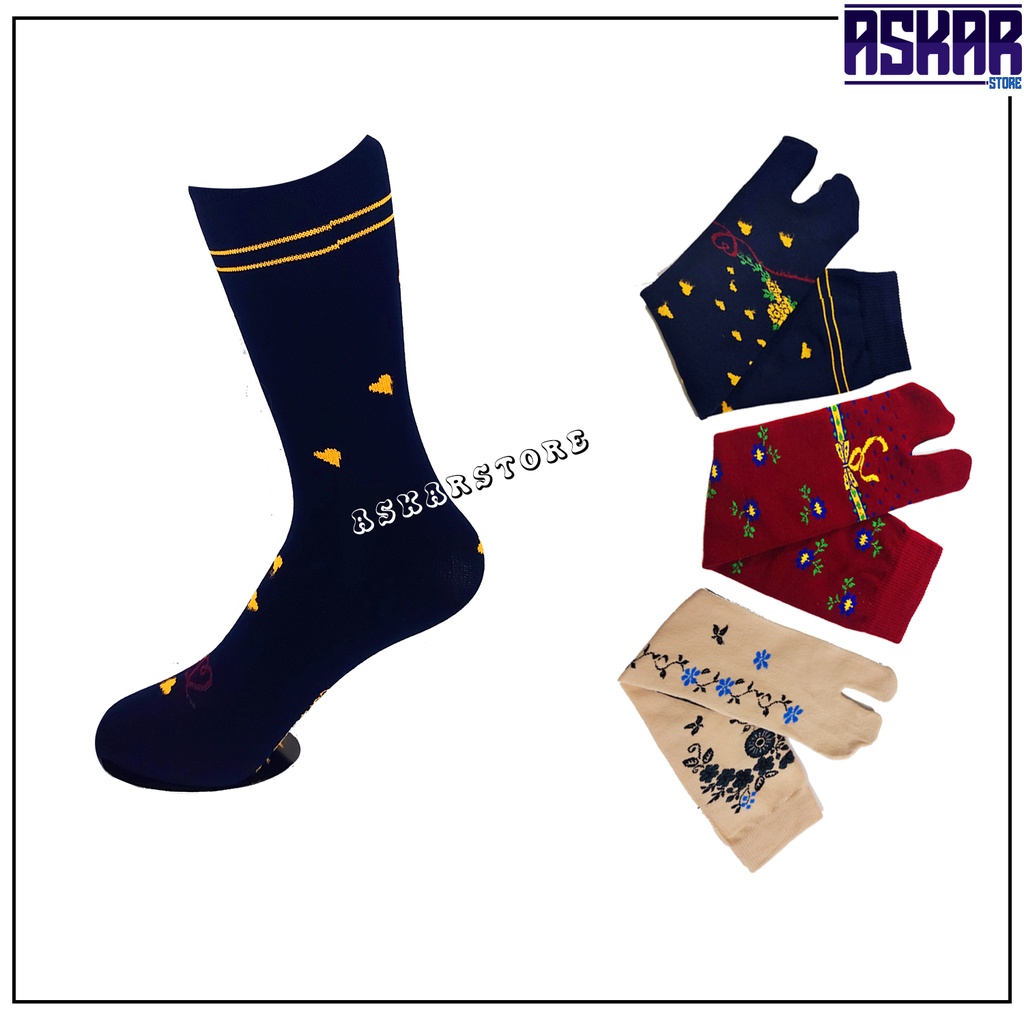 Kaos kaki jempol motif wanita muslimah bahan lembut dan nyaman