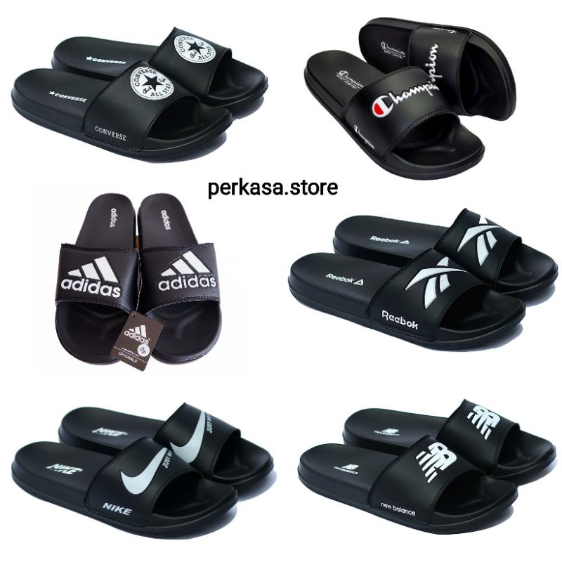 PROMO SANDAL TERLARIS TERMURAH Sendal Selop Slop Slide PRIA/WANITA Grade Original Bayar COD