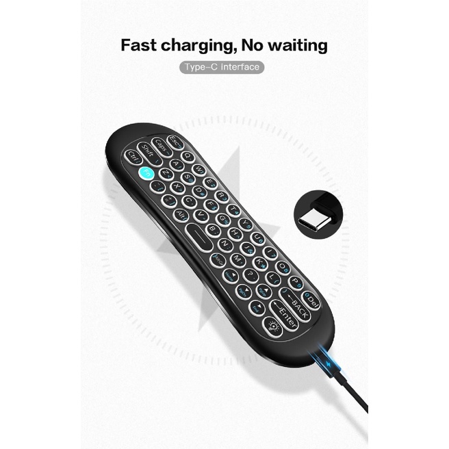 WECHIP R2 - 2.4G Wireless Mini Keyboard Air Mouse Remote Control Voice