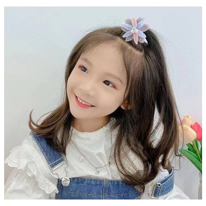 (Hello Girl)F188 Ikat Rambut/Jepitan Anak Cantik Motif Bunga Gaya Korea Import