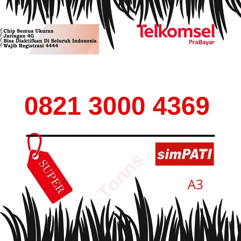 Nomor Perdana Cantik Simpati 369