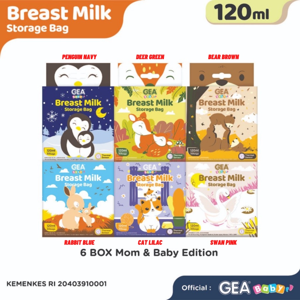 GEA BABY Kantong ASI 120ml 200ml 250ml Thermal Breastmilk Storage Bag