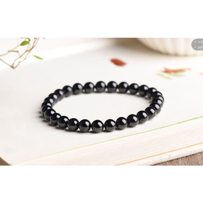 Gelang Batu Black Tourmaline Natural