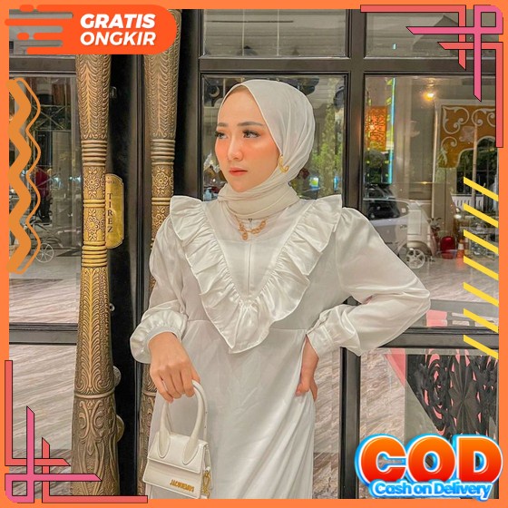 Qb2806 Gamis Glamz Pesta Super Mewah / Gamis Dior Sik Brown Premium /Gamis Terbaru Wanita / Gamis Le