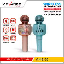 NEW PRODUK TERBARU Mic Advance MIC Bluetooth Karaoke Advance AMS 38 BERGARANSI RESMI