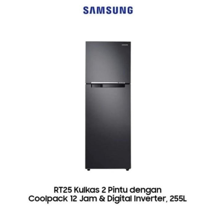 Samsung Kulkas 2 Pintu, 255L Digital Inverter RT25FARBDB1