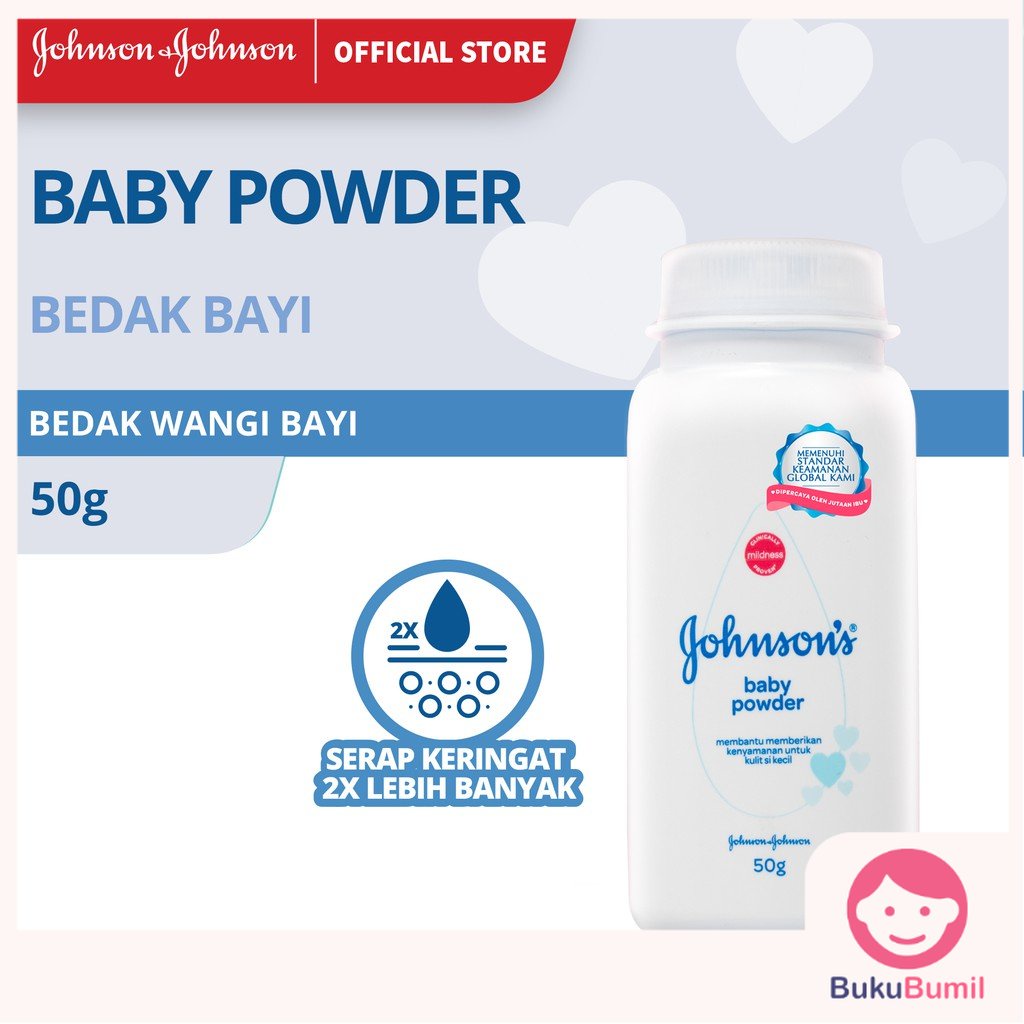 JOHNSON'S Baby Powder - Bedak Bayi 50gr Perlengkapan Bayi