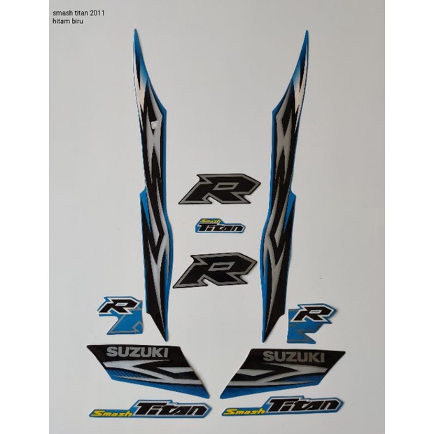 STRIPING ORI SUZUKI SMASH TITAN th 2011) Hitam Biru