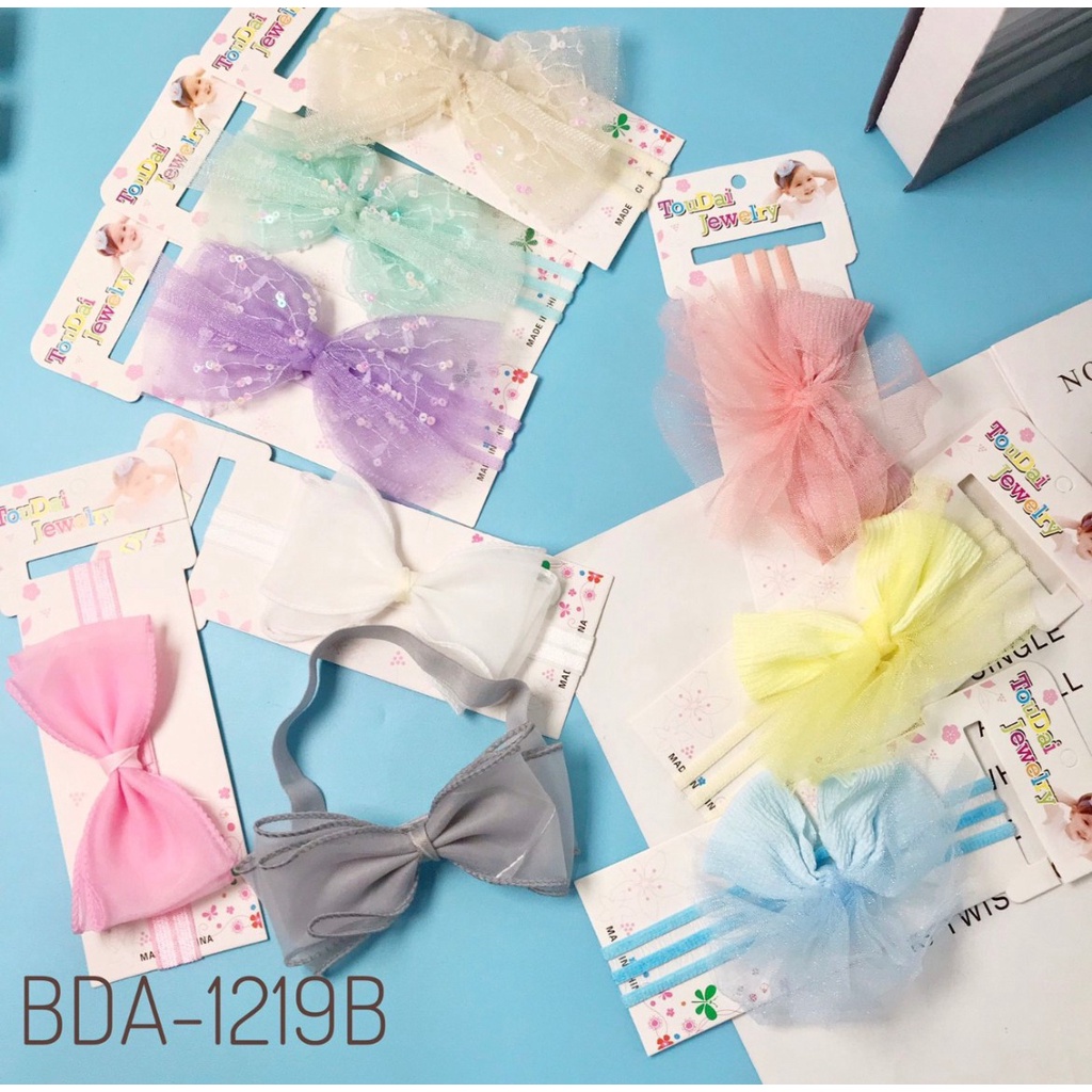 bando bandana pita renda kilat buki bandana bayi anak karet