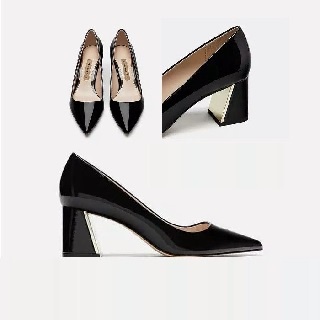 ZR Glossy Plated Basic Heels 68299-1