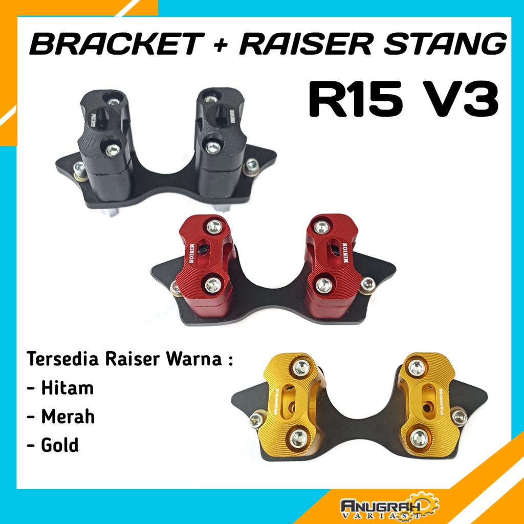 Breket Dudukan Plus Raiser Stang R15 V3 VVA Stang Rzr Fatbar Baplang Dudukan Stang R15 V3