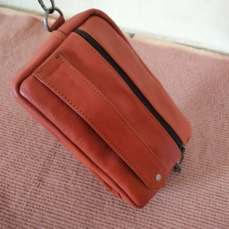 Hand bag pria kulit asli garut punya