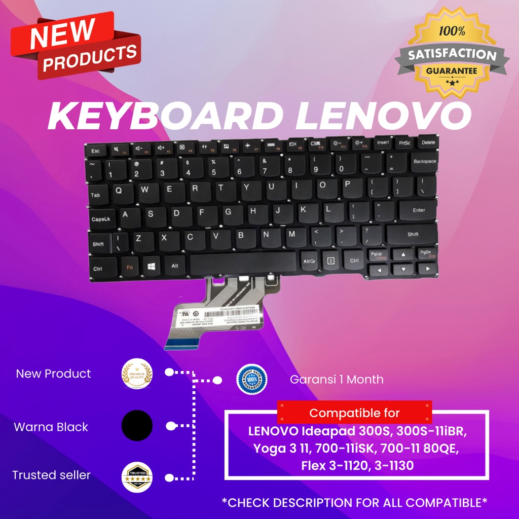 Keyboard Lenovo Ideapad 300S 300S-11iBR, Yoga 3 11 700-11iSK 700-11