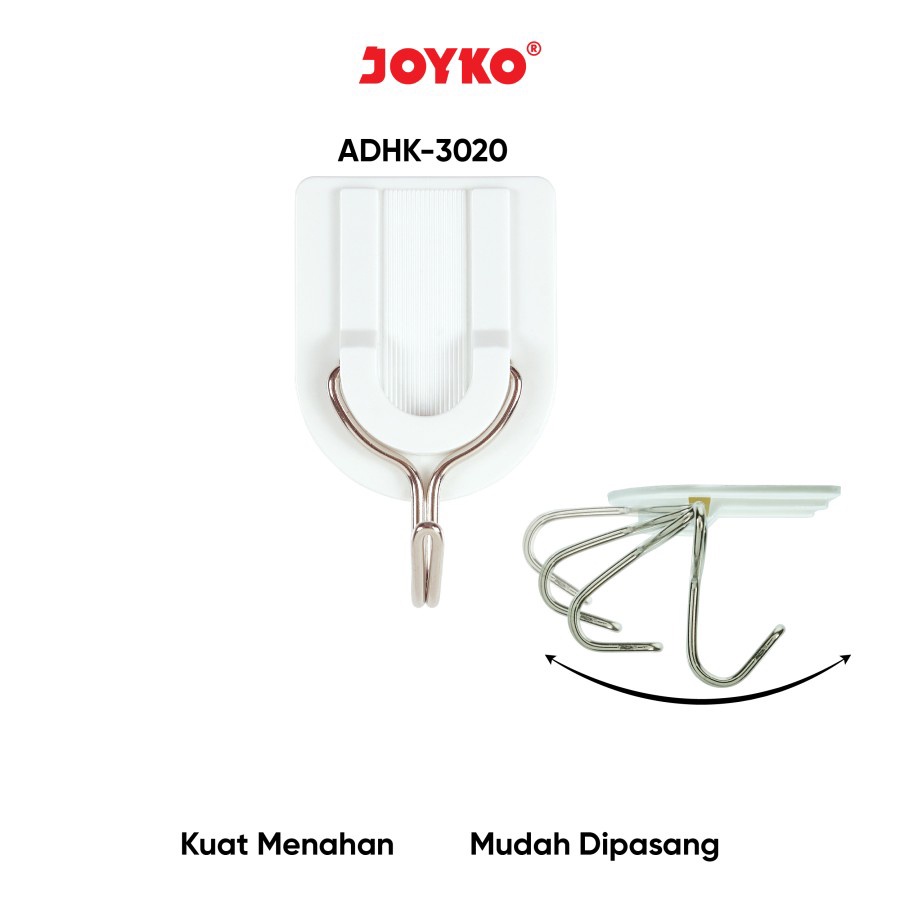 Adhesive Hook Gantungan Baju Tempel Dinding Stainless Joyko ADHK-3020