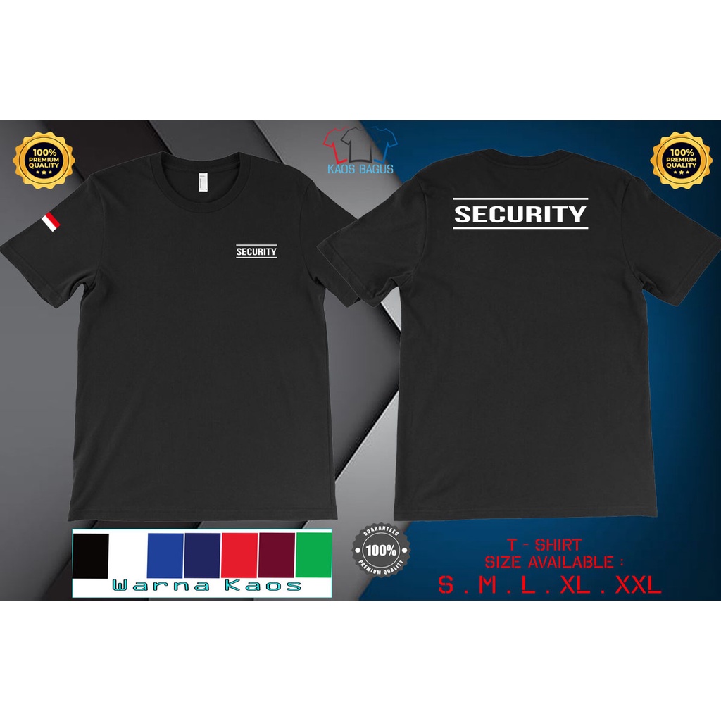 Kaos Baju Logo SECURITY Variasi - Kaos Logo Security Indonesia Terlaris