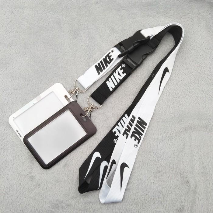 

ID Card Holder Name Tag Lanyard / Kalung Kartu Black White Nike AJ