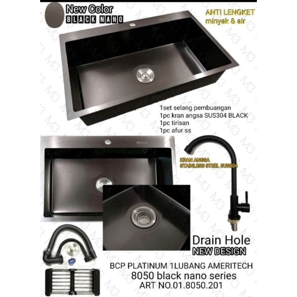 Orderan Ibu Juli Kitchen Sink black 8050