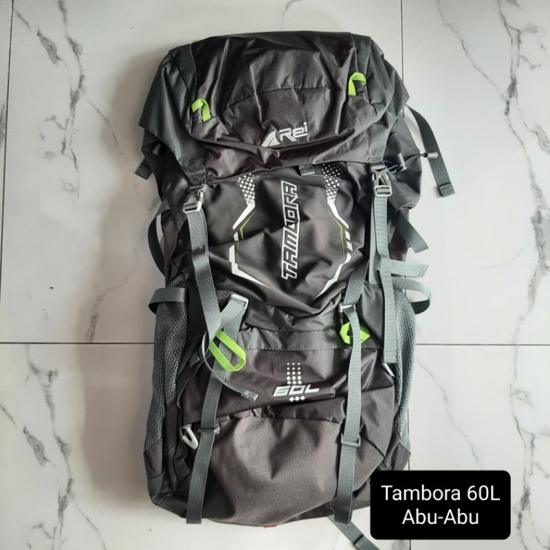 REI TAMBORA 60 LITER TAS GUNUNG CARRIER TAMBORA 60L AREI OUTDOORGEAR ORIGINAL INCLUDE RAINCOVER
