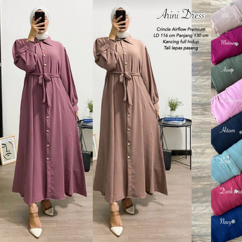 Dress Airflow FREE BELT - Arini Dress //JF822