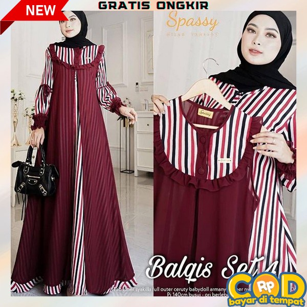 Buju Gamis Remaja Hari Raya Gamis Ibuibu Sarii Simpel Elegan Baj Syar'I Wnita Rmja Polos Pakaian Pes