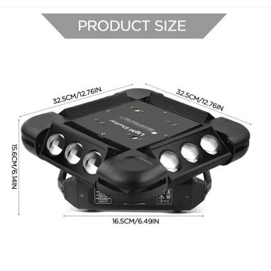 Moving Head Spider 12 x 10w 4in1 + Laser Disco Light LED KONSER