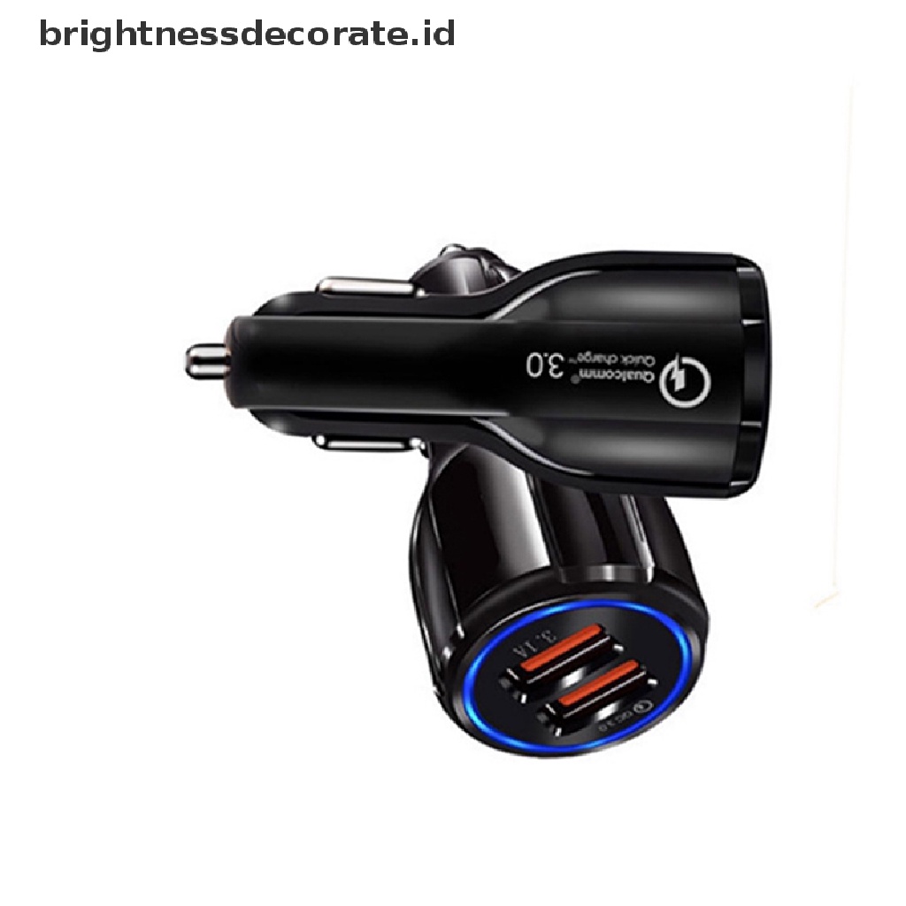 [Birth] Qc3.0 2usb charger Mobil 5v 3.1a fast charge Handphone Dengan Komputer [ID]