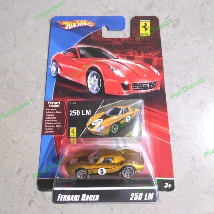 HOT WHEELS HOTWHEELS FERRARI RACER 250 LM 5 GOLD 7/24 2007 2008 RARE LV27
